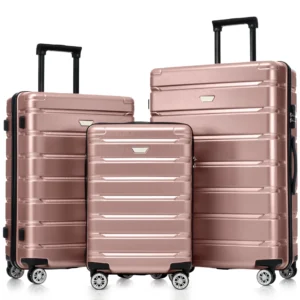 Hardshell Luggage Set 3 Piece, Durable ABS+PC Travel Suitcase with Spinner Wheels for Men Women (20/24/28 Inch)