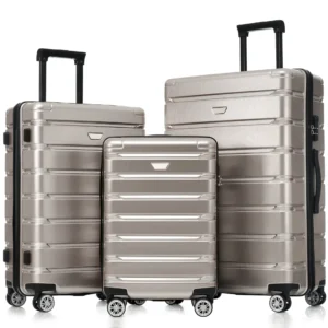 Hardshell Luggage Set 3 Piece, Durable ABS+PC Travel Suitcase with Spinner Wheels for Men Women (20/24/28 Inch)